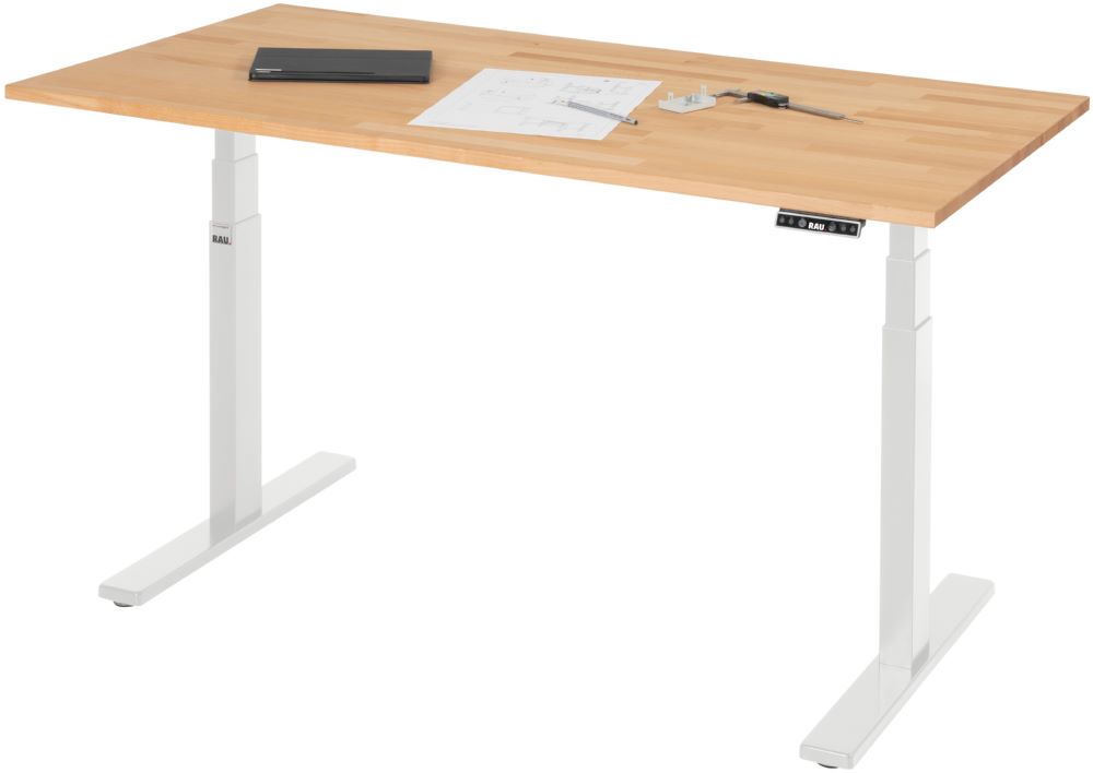 Produktbild Schreibtisch adlatus 100 1500 x 800 x 650-1300 mm B-Platte 25 mm RAL 9005 bild 5