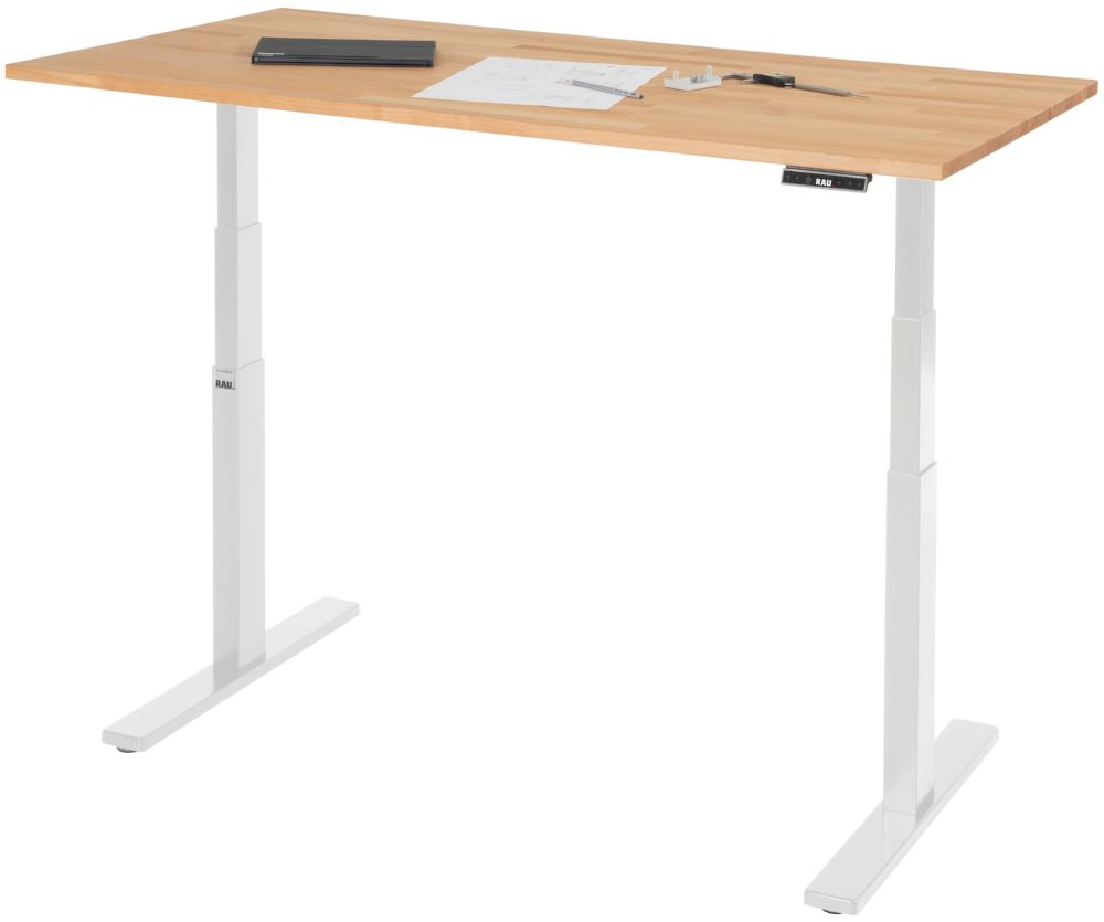 Produktbild Schreibtisch adlatus 100 1500 x 800 x 650-1300 mm B-Platte 25 mm RAL 9005 bild 4