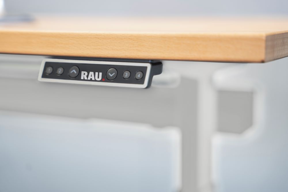 Produktbild Schreibtisch adlatus 100 1500 x 800 x 650-1300 mm B-Platte 25 mm RAL 9005 bild 2