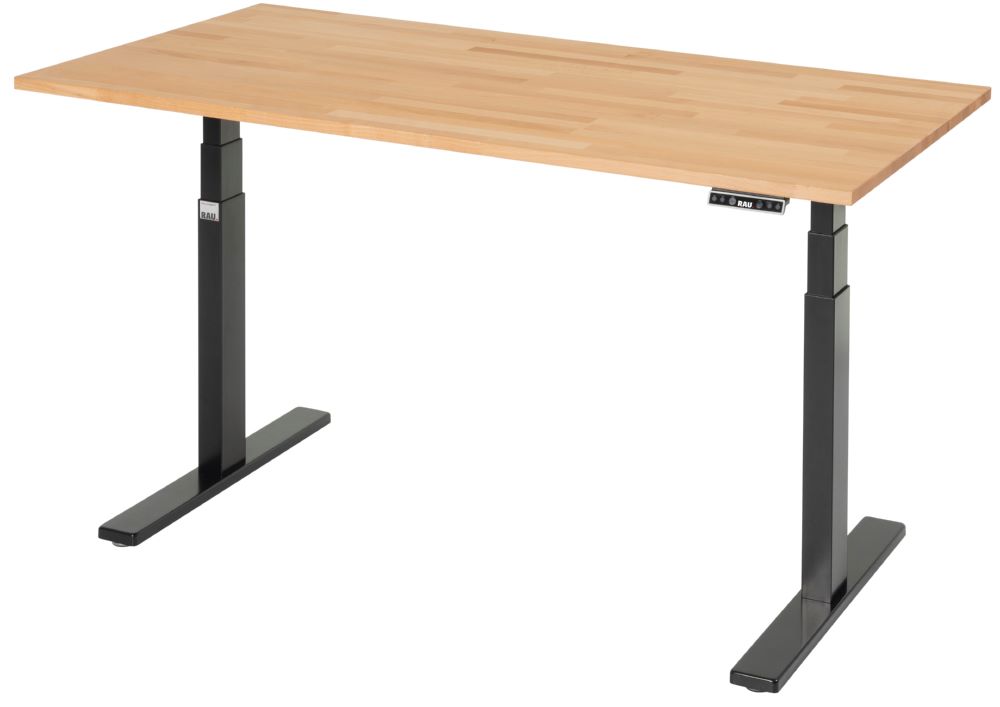 Produktbild Rau Werkbänke Schreibtisch adlatus 100 1500 x 800 x 650-1300 mm B-Platte 25 mm RAL 9005