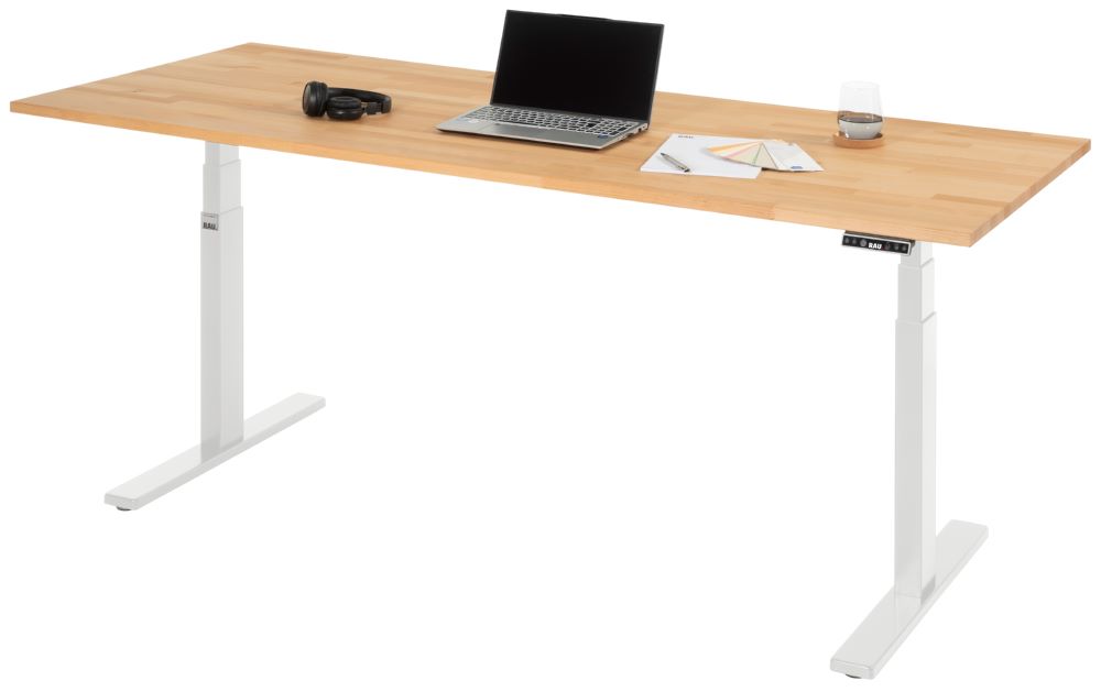 Produktbild Schreibtisch adlatus 100 2000 x 800 x 650-1300 mm B-Platte 25 mm RAL 7035 bild 6