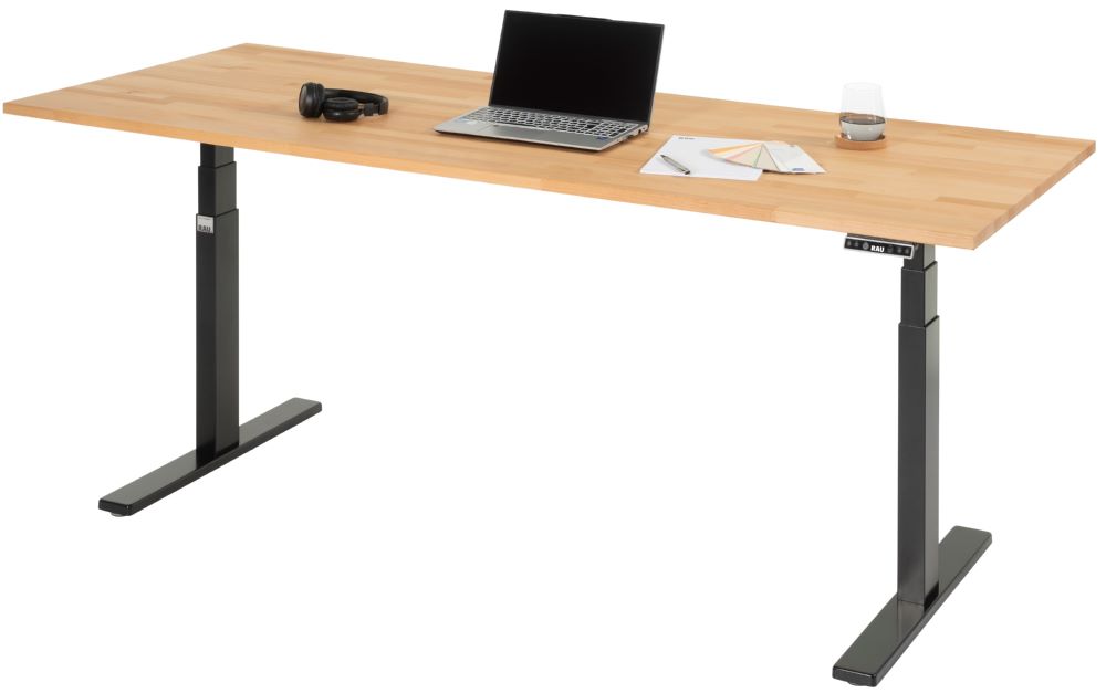 Produktbild Schreibtisch adlatus 100 2000 x 800 x 650-1300 mm B-Platte 25 mm RAL 9005 bild 2