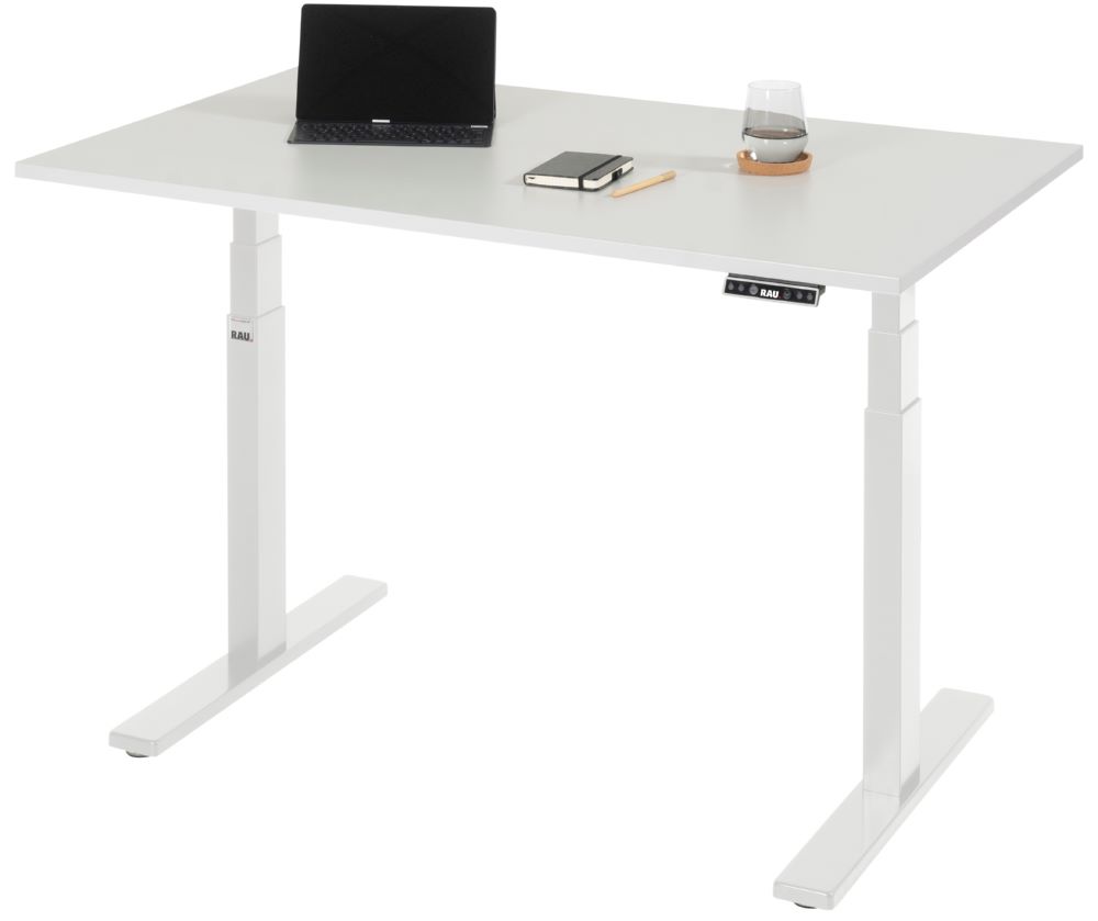 Produktbild Rau Werkbänke Schreibtisch adlatus 100 1250 x 800 x 650-1300 mm M-Platte 22 mm RAL 7035