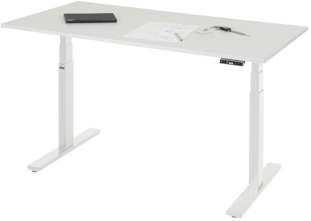 Produktbild Schreibtisch adlatus 100 1500 x 800 x 650-1300 mm M-Platte 22 mm RAL 9005 bild 2