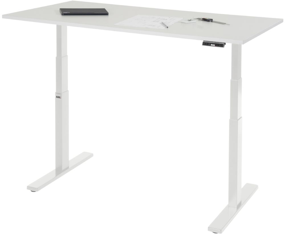 Produktbild Schreibtisch adlatus 100 1500 x 800 x 650-1300 mm M-Platte 22 mm RAL 9005 bild 3