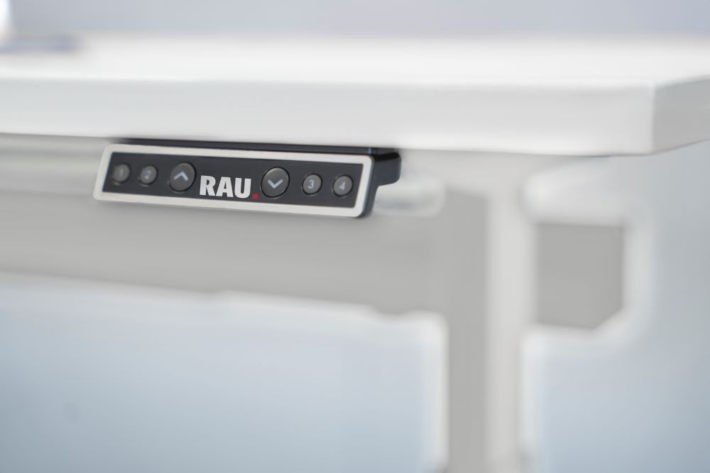 Produktbild Schreibtisch adlatus 100 1500 x 800 x 650-1300 mm M-Platte 22 mm RAL 9005 bild 5