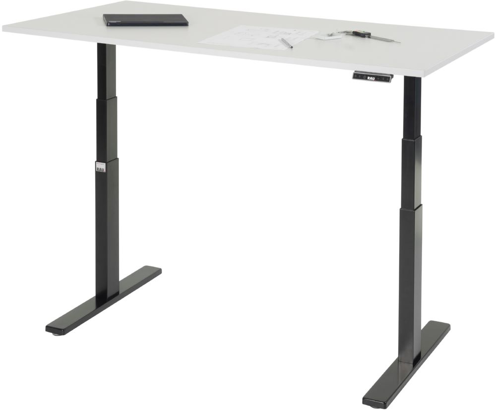 Produktbild Schreibtisch adlatus 100 1500 x 800 x 650-1300 mm M-Platte 22 mm RAL 9005 bild 4