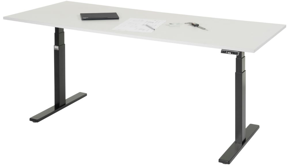 Produktbild Schreibtisch adlatus 100 2000 x 800 x 650-1300 mm M-Platte 22 mm RAL 9005 bild 4