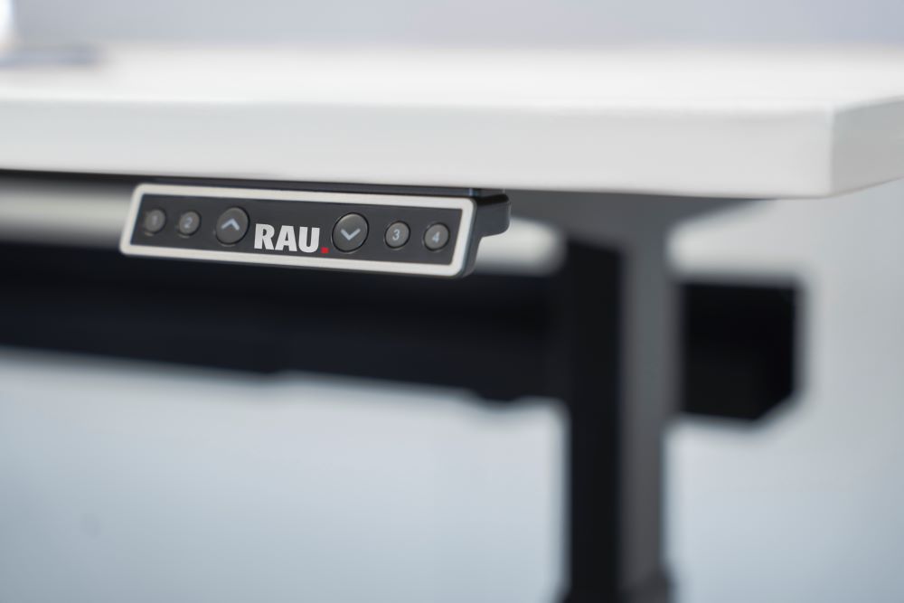 Produktbild Schreibtisch adlatus 100 2000 x 800 x 650-1300 mm M-Platte 22 mm RAL 9005 bild 2