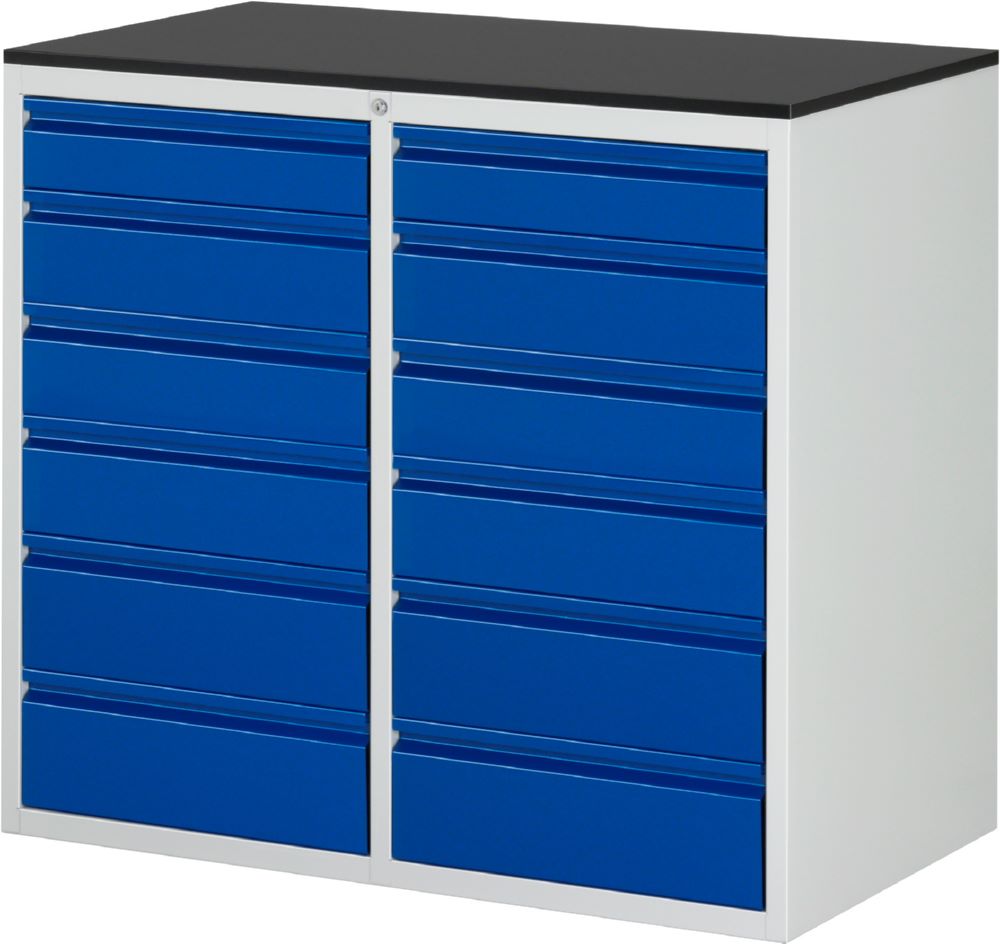 Produktbild Rau Werkbänke Schubladeschrank LL7.11 1145 x 650 x 1030 mm 12 Schubladen M-Platte 22 mm