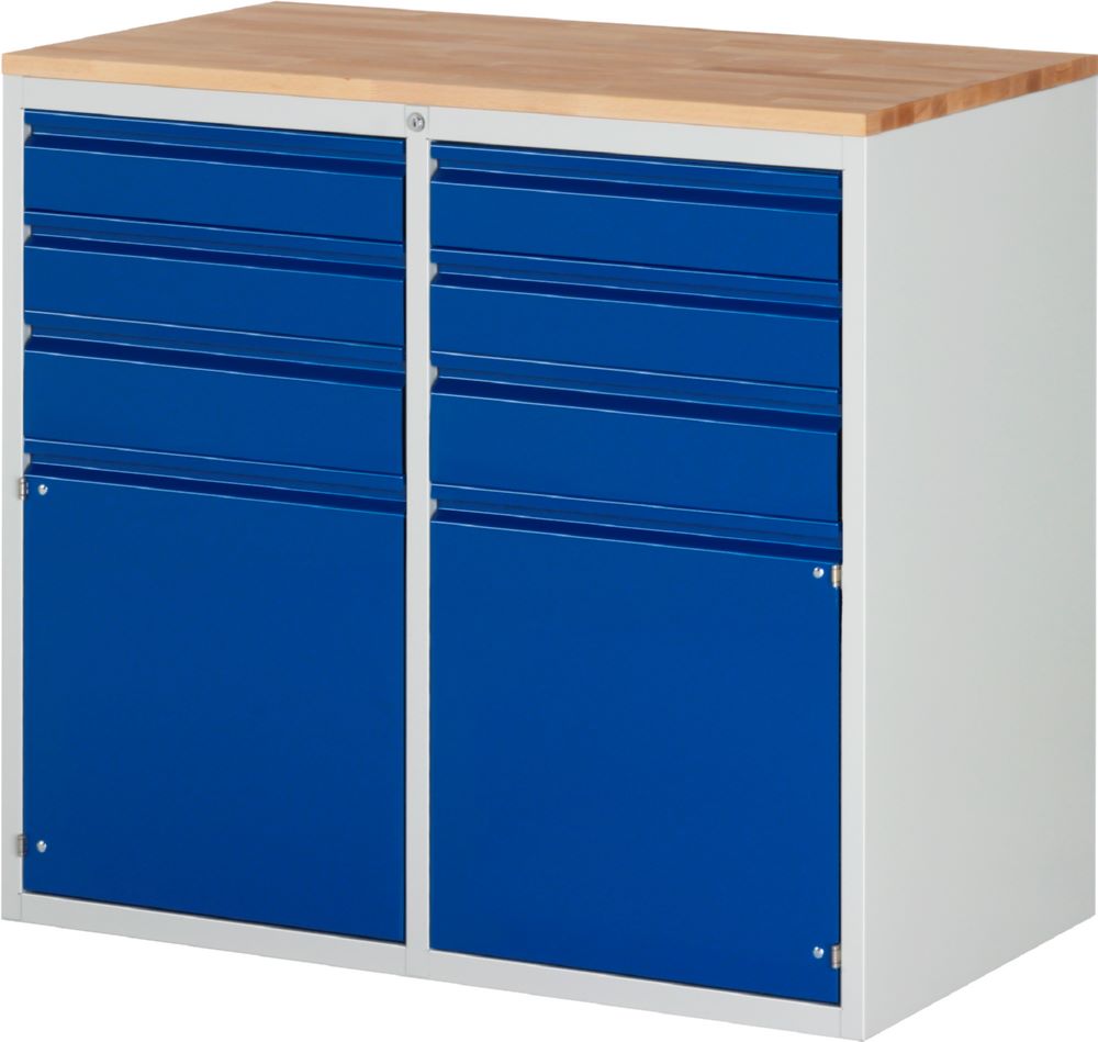 Produktbild Rau Werkbänke Schubladeschrank LL7.11 1145 x 650 x 1035 mm 6 Schubladen 2 Türen B-Platte 25 mm
