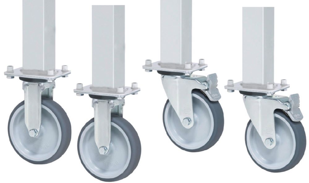 Produktbild Rau Werkbänke Schwerlastrollensatz Mehrpreis 2 Bock- und 2 Lenkrollen