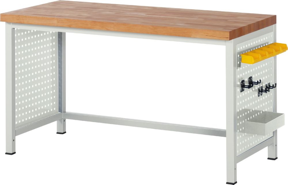 Produktbild Rau Werkbänke Seiten Lochwand für Werkbankfuß 8000 617 mm für Fußtiefe 650 mm RAL7035