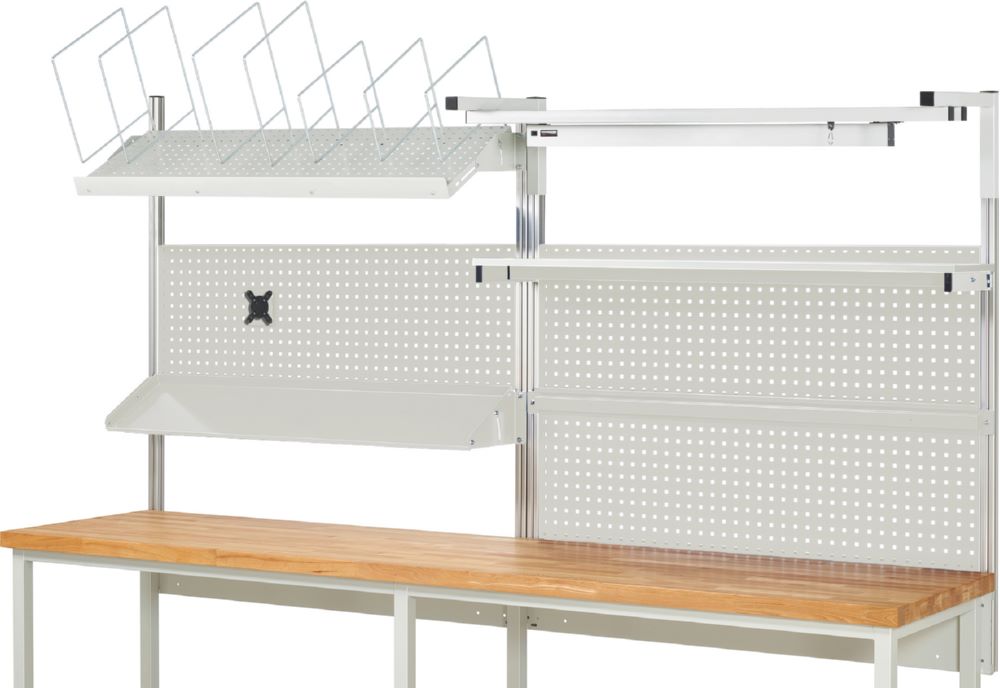 Produktbild Rau Werkbänke System Aufbau Komplettset 06 für Produktbreite 3000 mm RAL7035