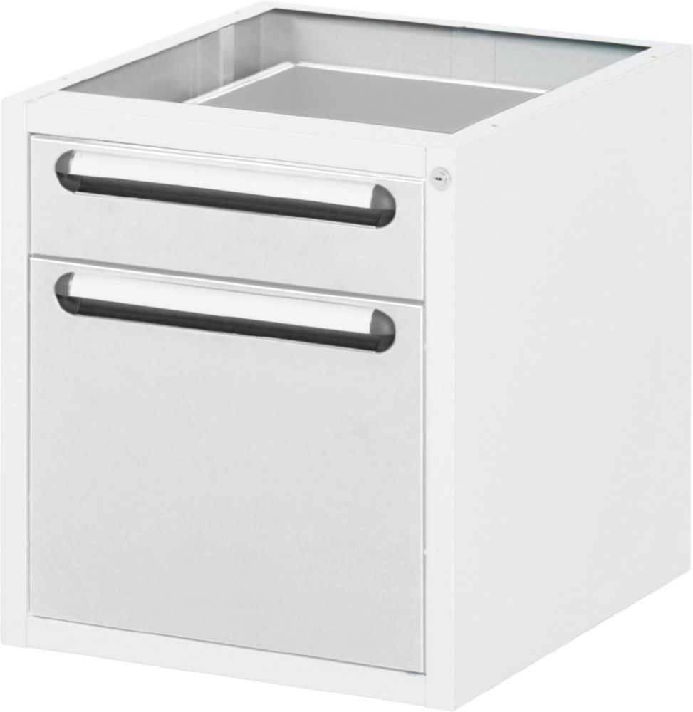Produktbild Rau Werkbänke Unterbau-Container mit 2 Schubladen 480 x 600 x 545 mm RAL7035/RAL7035