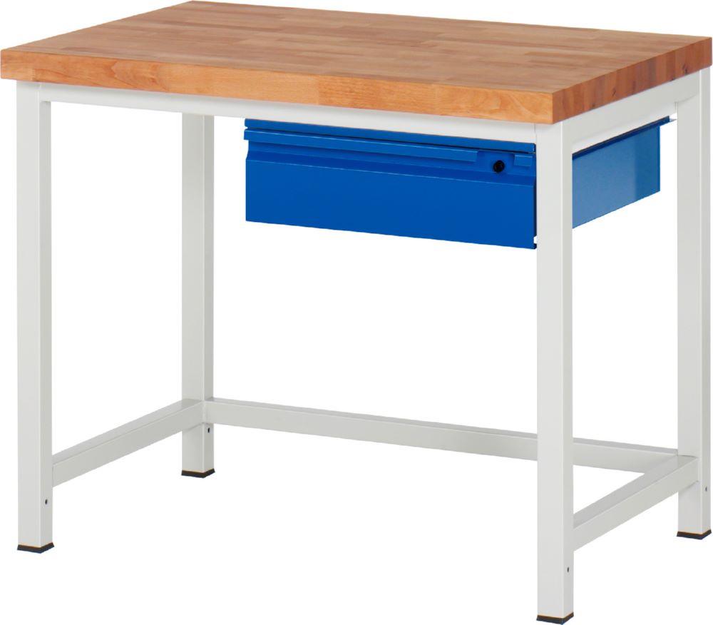 Produktbild Rau Werkbänke Werkbank 8001I1 1000 x 700 x 840-1040 mm mit 1 Schublade