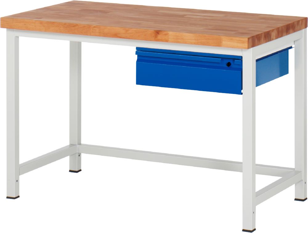 Produktbild Rau Werkbänke Werkbank 8001I1 1250 x 700 x 840-1040 mm mit 1 Schublade