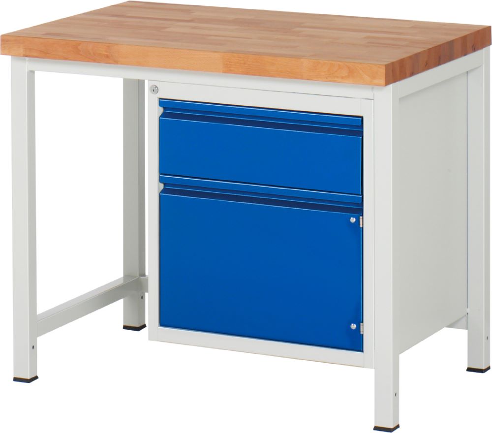 Produktbild Rau Werkbänke Werkbank 8152I1 1000 x 700 x 840 mm mit 1 Schublade und 1 Tür