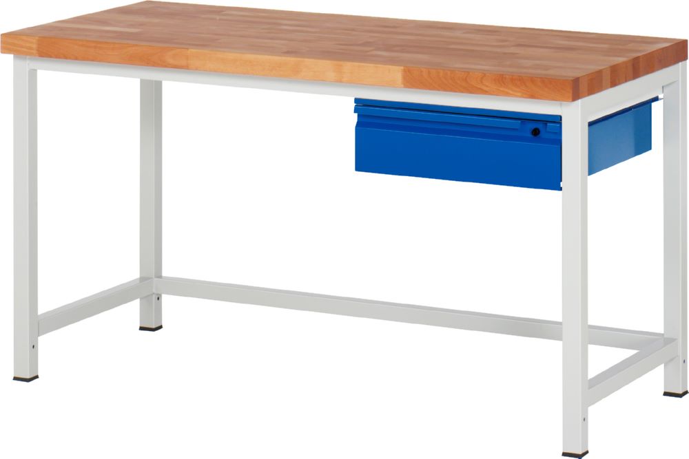 Produktbild Rau Werkbänke Werkbank 8001I1 1500 x 700 x 840-1040 mm mit 1 Schubladen