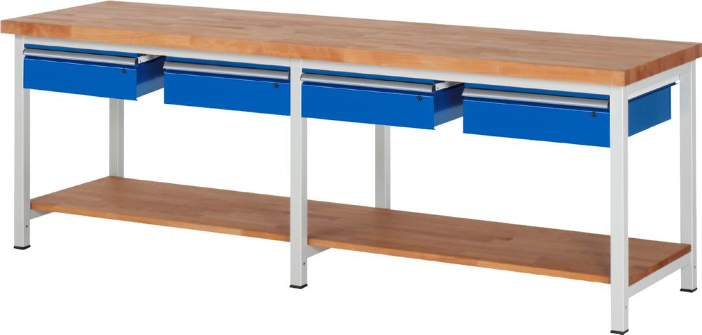 Produktbild Rau Werkbänke Werkbank Serie 8000 - Modell 8002 Breite 2500 mm