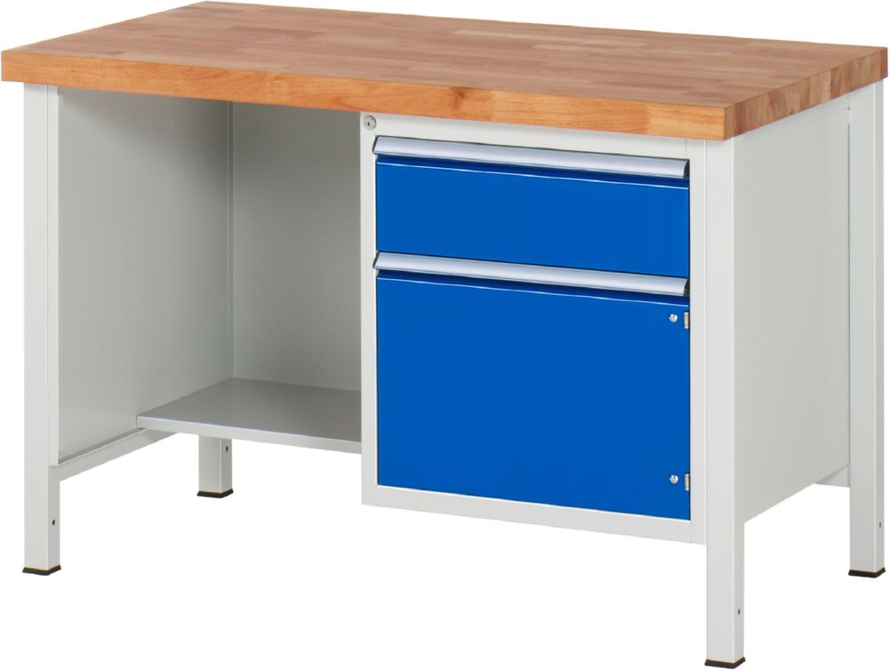 Produktbild Rau Werkbänke Werkbank Serie 8000 Modell 8455 Höhe 840-1040 mm 1 Schublade 1 Flügeltür