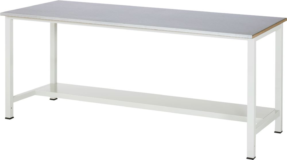 Produktbild RAU Werktisch 900 Arbeitstisch mit Edelstahlblechbelag 2000 x 800 x 825 mm
