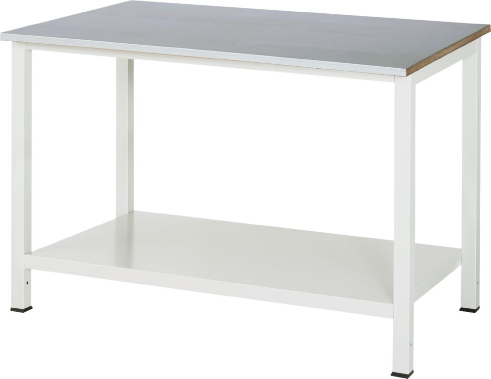 Produktbild RAU Werktisch 900 Arbeitstisch mit Edelstahlblechbelag 1250 x 800 x 825 mm