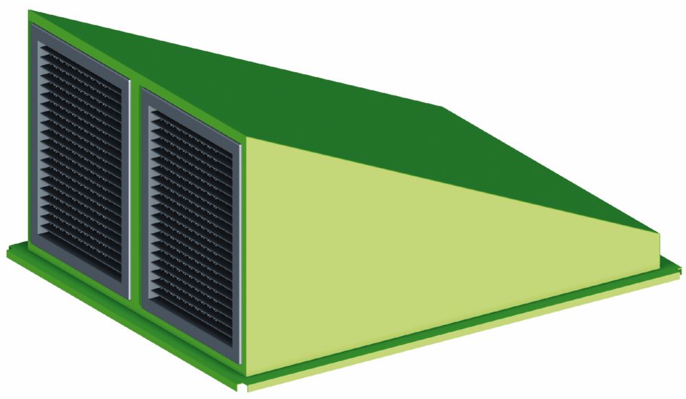 Produktbild Remko Ausblashaube mit Luftaustrittsgittern 90 grad Typ HB-90 VRS 100-150 C