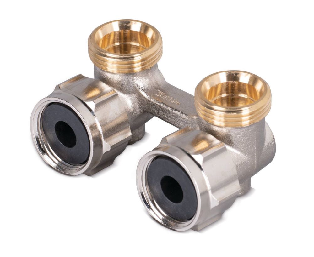 Produktbild Remko Hahnblock mit Absperrung Eckversion 90 Grad