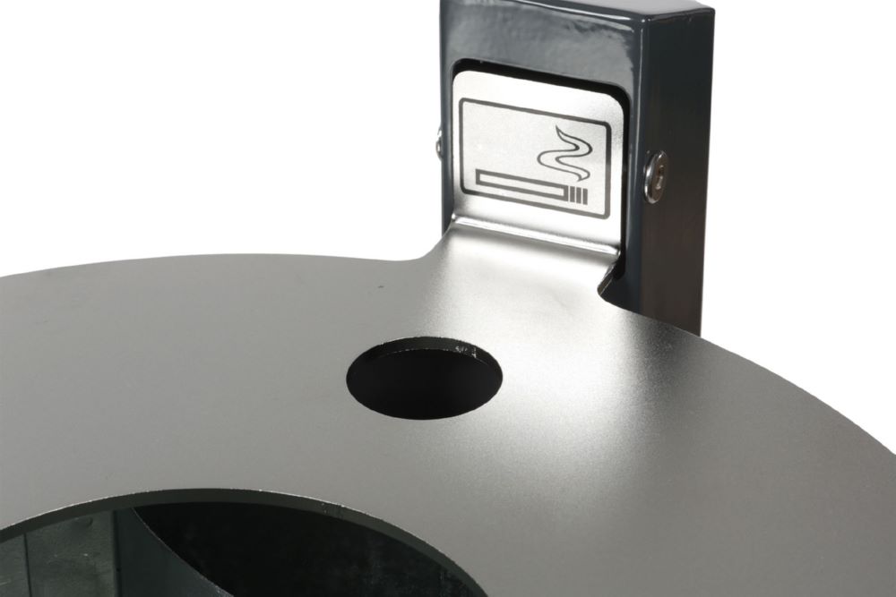 Produktbild Renner Abfallbehälter Serie EP 46,5L mit Ascher RAL7016 zum Einbetonieren bild 2