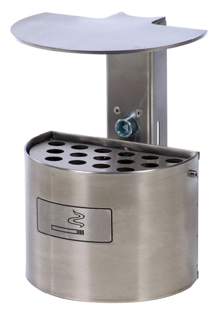 Produktbild Renner Edelstahl Halbrundascher mit Abdeckhaube