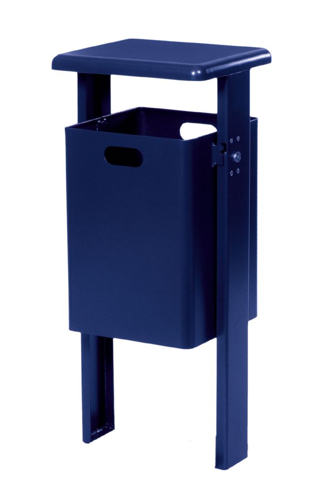 Produktbild Renner Rechteck Abfallbehälter 40L RAL5013 zum Einbetonieren