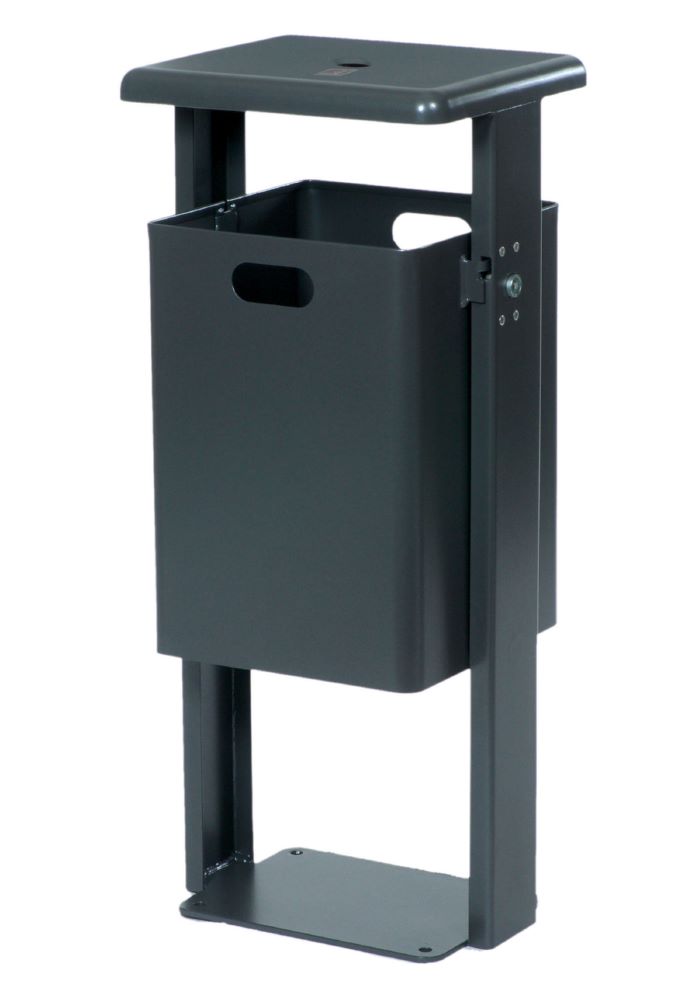 Produktbild Renner Rechteck Abfallbehälter 40L DB703 mit Ascher zum Aufschrauben