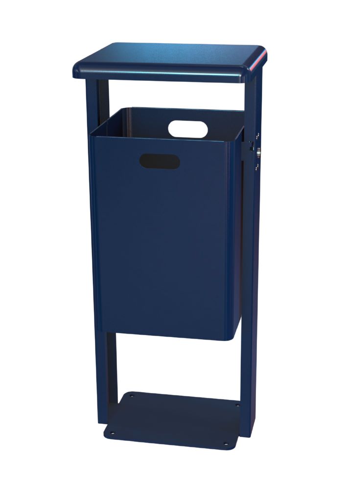 Produktbild Renner Rechteck Standabfallbehälter 40L RAL5013 zum Aufschrauben