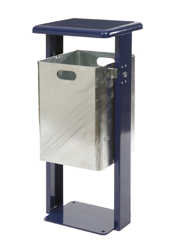 Produktbild Renner Standabfallbehälter 40 l in dunkelblau silber