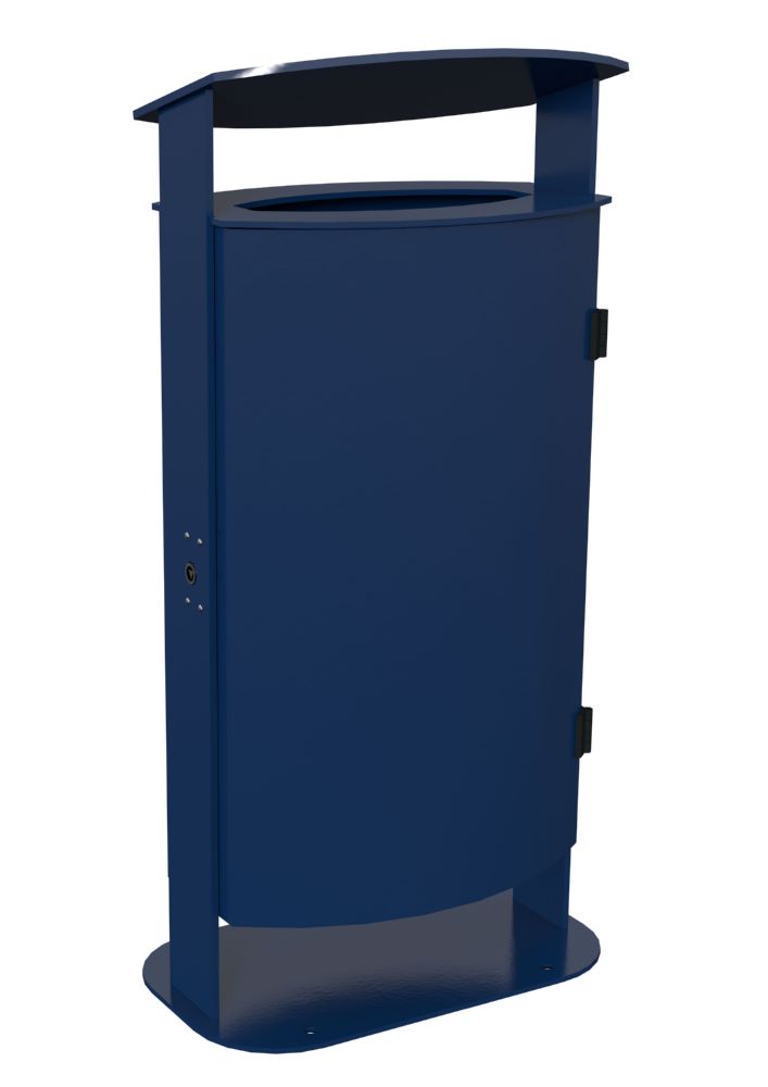 Produktbild Renner Abfallbehälter 70 l und 475 mm breit RAL5013 aufschraubbar