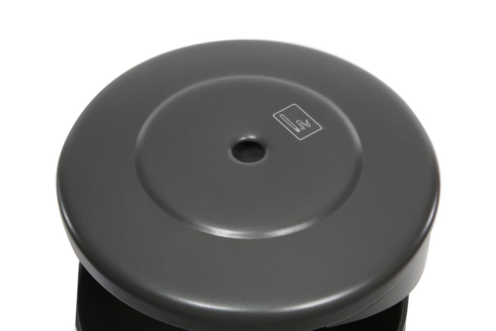 Produktbild Renner Stand Abfallbehälter 55L DB703 mit Ascher zum Einbetonieren bild 3