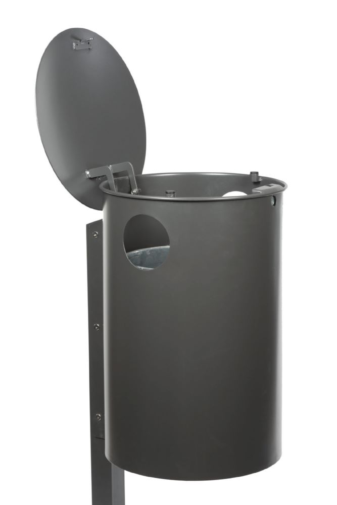 Produktbild Renner Stand Abfallbehälter 50L DB703 mit Q-Rohrpfosten zum Einbetonieren bild 2