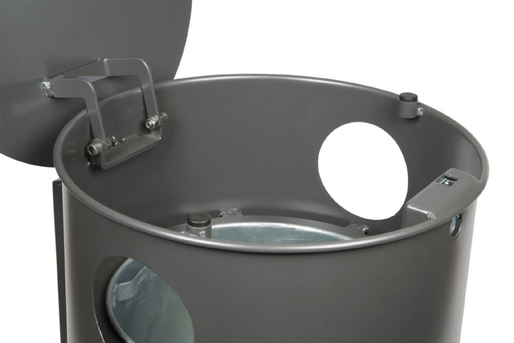 Produktbild Renner Stand Abfallbehälter 50L DB703 mit Q-Rohrpfosten zum Einbetonieren bild 3