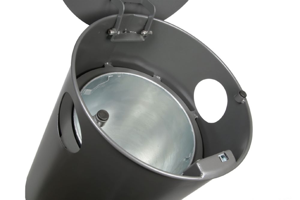 Produktbild Renner Stand Abfallbehälter 50L DB703 mit Q-Rohrpfosten zum Einbetonieren bild 4