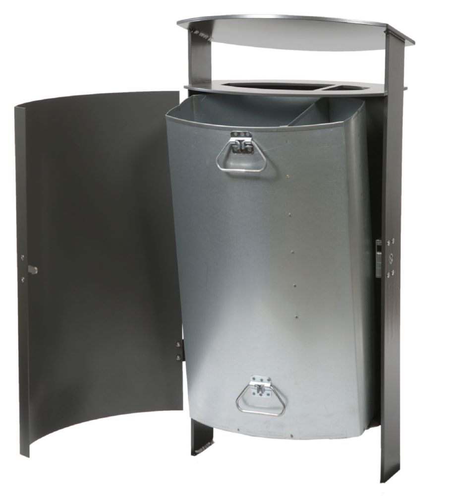 Produktbild Renner Stand Abfallbehälter 70L mit Ascher DB703 zum Einbetonieren bild 2