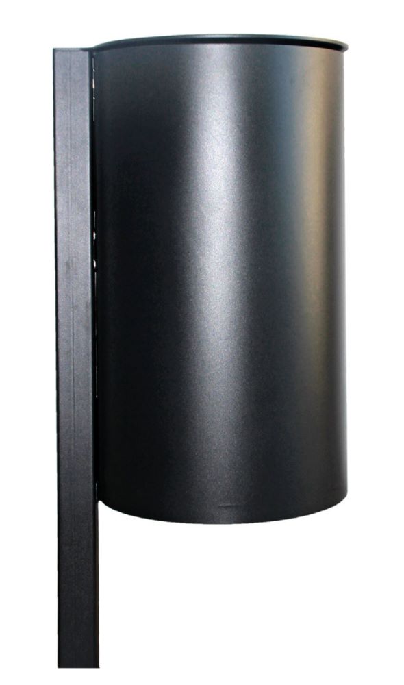Produktbild Renner Stand Abfallbehälter 60L RAL7021 mit Pfosten zum Einbetonieren bild 3