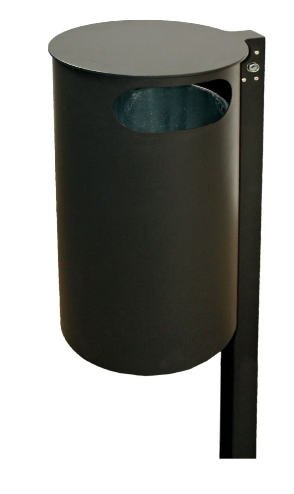 Produktbild Renner Abfallbehälter mit 60 l RAL7021 zum Einbetonieren