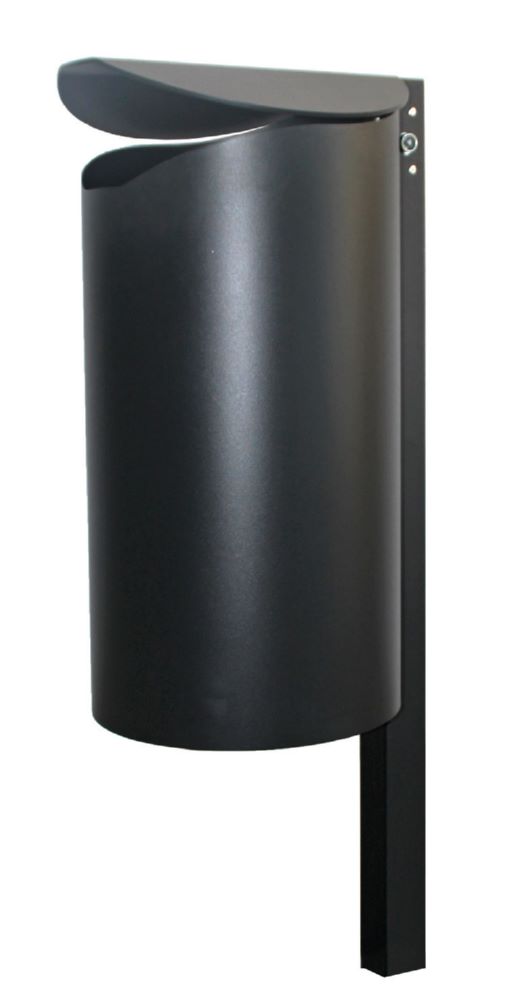 Produktbild Renner Stand Abfallbehälter RAL7021 zum Einbetonieren