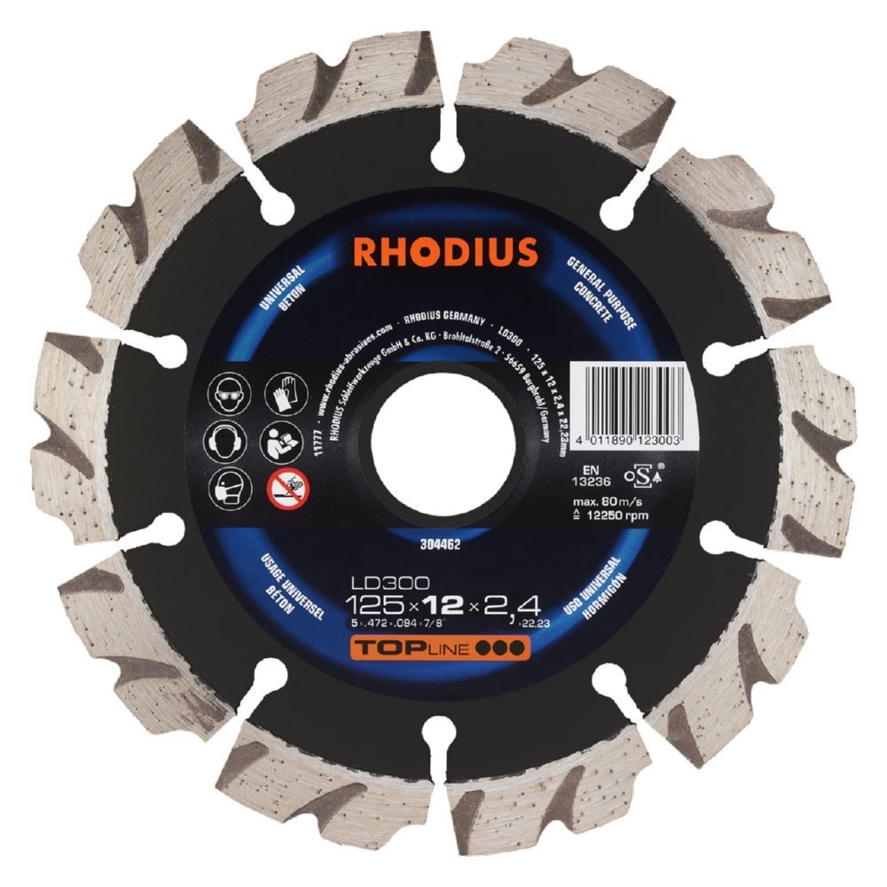 Produktbild Rhodius LD300 Diamanttrennscheibe 125 x 12,0 x 2,4 x 22,23 mm