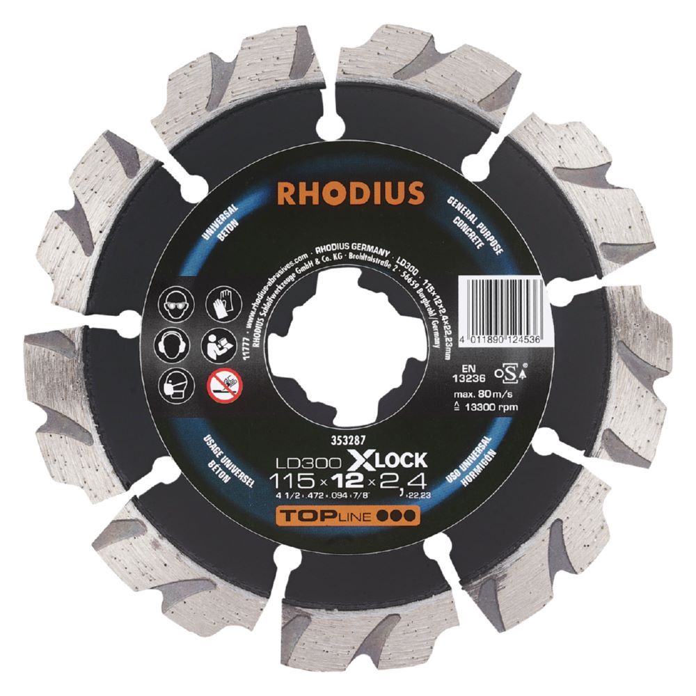 Produktbild Rhodius LD300 X-LOCK Diamanttrennscheibe 115 x 12,0 x 2,4 x 22,23