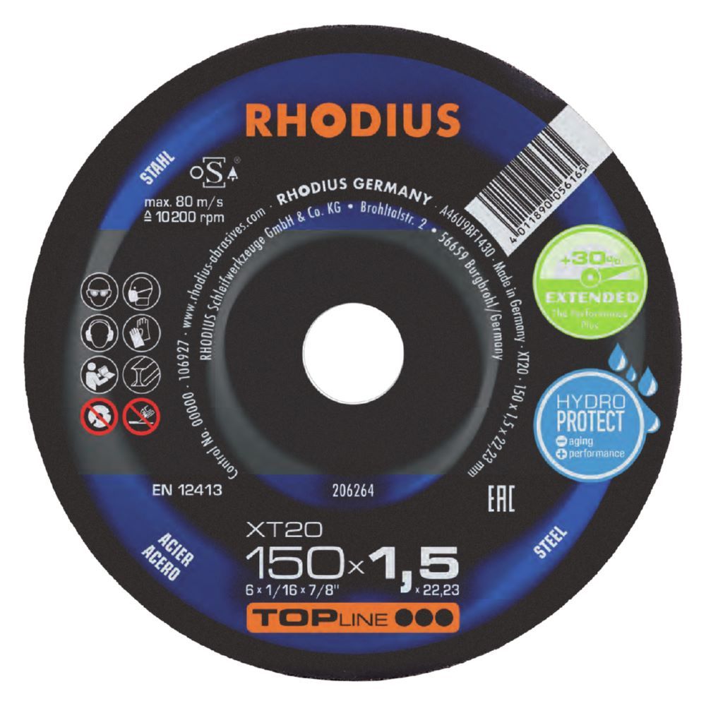 Produktbild Rhodius Extradünne Trennscheibe Durchmesser 150 mm Stärke 1,5 mm