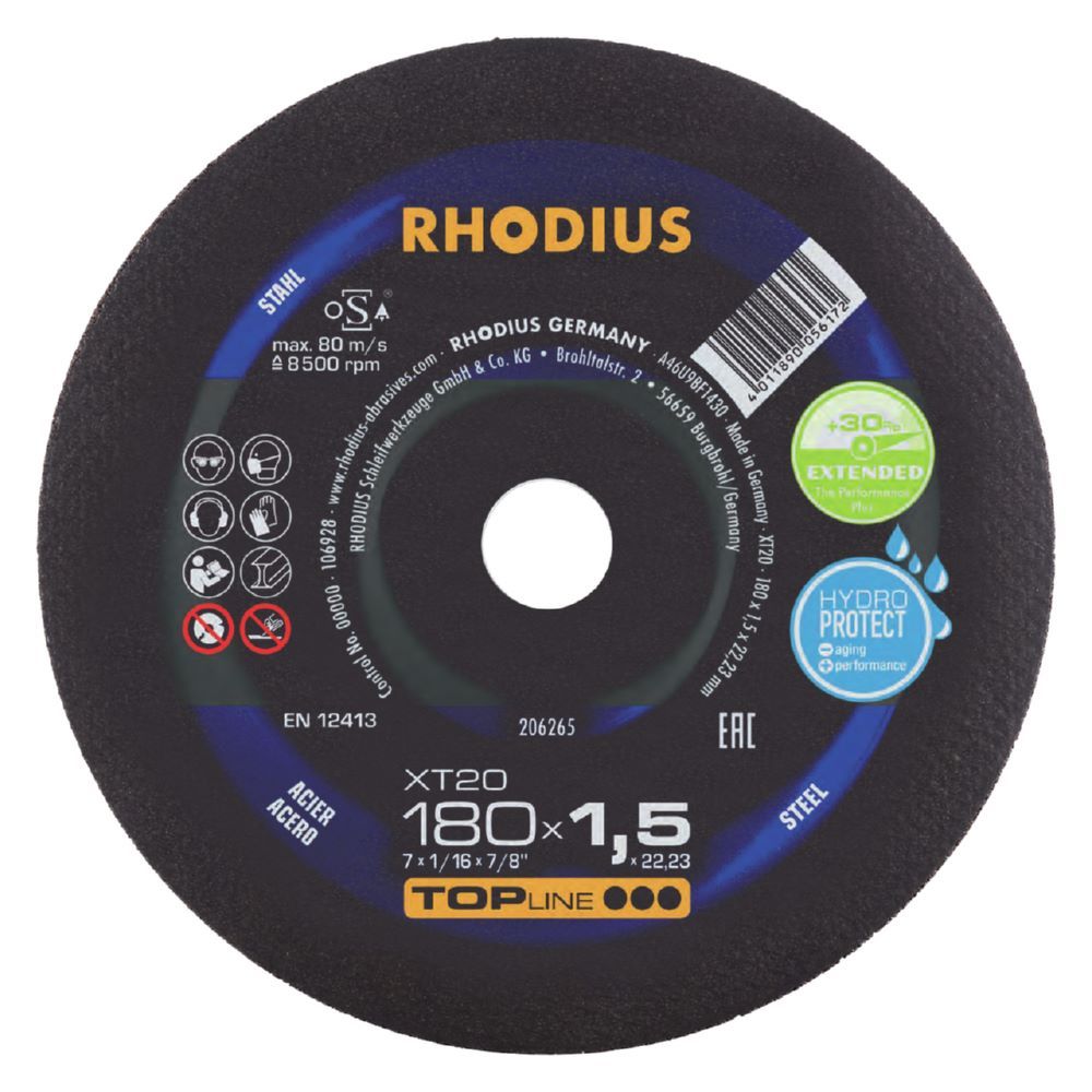 Produktbild Rhodius Extradünne Trennscheibe Durchmesser 180 mm