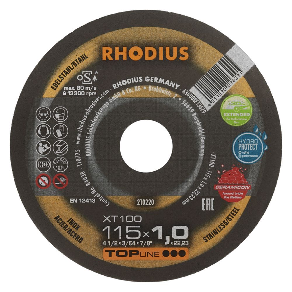 Produktbild Rhodius XT100 Extradünne Trennscheibe Durchmesser 115 mm