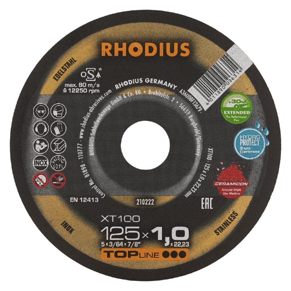 Produktbild Rhodius XT100 Extradünne Trennscheibe Durchmesser 125 mm